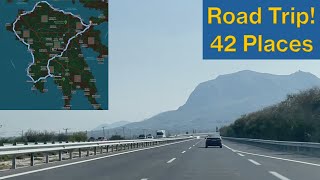 🇬🇷 How to Road Trip the Peloponnese Greece and visit 42 Places [upl. by Aihtiekal]