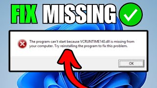 How to Fix VCRUNTIME140dll is Missing Error in Windows 11 [upl. by Cupo]