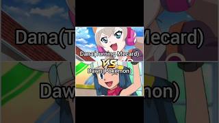 DanaTurning Mecard vs DawnPokémon anime mecard pokemon 1v1 [upl. by Esirahs]