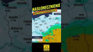 Nasłonecznienie Czwartek 071124 [upl. by Anerac549]