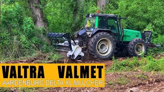 Aardenburg Delta XL 2250 Grizzly forestry mulcher  Valtra Valmet tractor [upl. by Nomyaw]