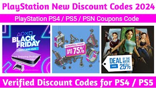 PlayStation Discount Code 2024  Discount Codes for PS5  PS4 Reedem Codes  Games for PS5  PSN [upl. by Argile]