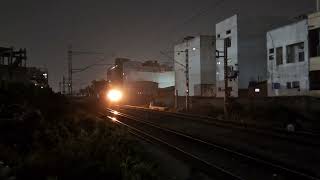 LGD WAP7 Horn 110 Kmph Speed 12797 Venkatadri SF Express [upl. by Anytsirhc]