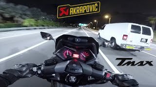 TEST TMAX 530 Akrapovic 2  Top Speed  Bonus FIN 🇺🇸 [upl. by Lily]