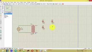 Convert AC 220v to DC 12v Circuit Simulate in Proteus [upl. by Torey88]