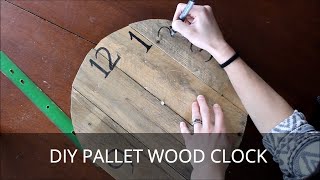 How to Make a Wood Clock from Pallets [upl. by Calabrese677]