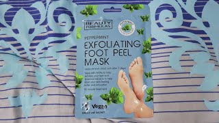 How To Use Foot Peeling Mask  Beauty Formulas Peppermint Exfoliating Foot Mask Review  Foot Care 👣 [upl. by Myron]