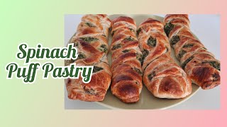 How To Make Spinach Puff Pastry by Arlenes Experience [upl. by Eniamzaj]