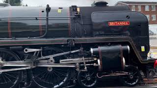 No 70000 Britannia Steam Train  Locomotive  Steam Dreams Garden of England Lunchtime Tour [upl. by Deland369]