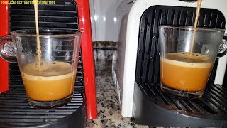 Nespresso Delonghi Essenza Mini vs Nespresso Delonghi Inissia Duel QuadHD 1440p [upl. by Acnayb]