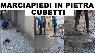 Marciapiede in pietra cubetti di luserna  2A parte Bellagio Radioli Pavimenti [upl. by Nodearb7]