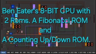 Ben Eaters 8BIT CPU with ROMs Digital Logic Sim [upl. by Brian65]