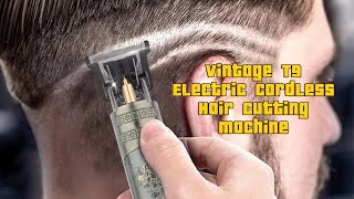 Vintage T9 Electric Cordless Hair Clipper Review – Classic Style Meets Modern Performance [upl. by Dallis]