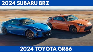 2024 Subaru BRZ Vs 2024 Toyota GR86 as a highlevel Comparison [upl. by Eilyab688]