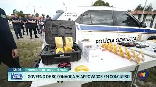 Governo de SC convoca 98 novos agentes de perícia criminal para treinamento [upl. by Meuse314]