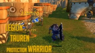 Tauren Protection Warrior  WoW Legion Alpha  Ability Animations [upl. by Nahtaj]