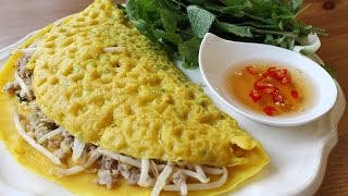 Banh Xéo  Crêpe vietnamienne au curcuma farcie au porc  Cooking With Morgane [upl. by Anaihk]