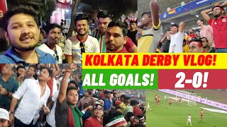 East Bengal vs ATK Mohunbagan VLOG 🔥 ALL GOALS ⚽ Stadium Atmosphere 🤩 [upl. by Ahsinam678]