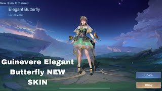 NEW GUINEVERE ELEGANT BUTTERFLY SKIN 100 DIAMONDS ONLY GAMEPLAY HIGHLIGHTS REVIEW  Raymarcc [upl. by Buckie]