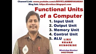 Basic Functional Units of a Computer  Functional Units of Digital System  CO  COA  CA [upl. by Yatnwahs358]