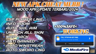 CHEAT ML TERBARU 2024  MOD MENU UNLOCK ALL SKIN NO KEYNO PASSWORD MOBILE LEGENDS  ANTI BANNED [upl. by Lenci564]