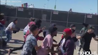 Huge crowd pushes their way through entrance gates at Astroworld festival [upl. by Weldon716]