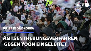 Südkorea Amtsenthebungsverfahren gegen Präsidenten  AFP [upl. by Farrand167]