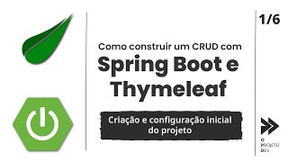 Como criar um CRUD com SpringBoot  Thymeleaf 16  Criação e configuração inicial do projeto [upl. by Seravat9]