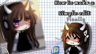 🌺 How I edit on Ibis paint x editing tutorial simple edit gacha [upl. by Beryl]