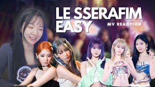 ALREADY BANNED ON KBS LE SSERAFIM EASY MV REACTION [upl. by Nytsirc472]