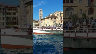 The steamer Italia slowly approaching the harbor in Riva del Garda  Lake Garda Italy [upl. by Supat]