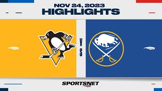 NHL Highlights  Penguins vs Sabres  November 24 2023 [upl. by Erreipnaej]