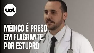 Médico anestesista é preso em flagrante por estupro de grávida durante cesariana no RJ [upl. by Aihsatan698]