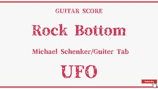 【UFO】Band Score「Rock Bottom」Michael SchenkerGuiter Tab [upl. by Alyson]