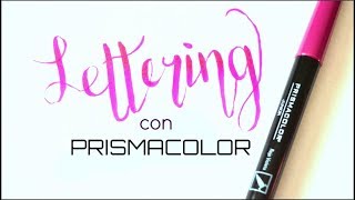 RESEÑA Y LETTERING CON PLUMONES PRISMACOLOR JUNIOR PUNTA PINCEL [upl. by Coraline]