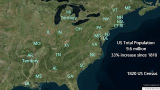 1820 US Census Population States Cities Slave Demographics  Historical Statistics [upl. by Magna]