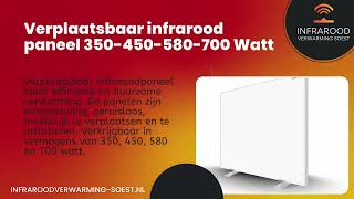 Verplaatsbaar Infrarood Paneel 350450580700 Watt  Infrarood Verwarming Soest [upl. by Orianna]