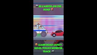 🚓💨 VROOM VROOM LEARN ROAD SAFETY WITH THE POLICE MONSTER TRUCK 👮‍♂️ [upl. by Higbee]