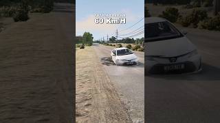 30 KMH VS 300 KMH 🔥 TOYOTA COROLLA  shorts youtubeshorts beamngdrive [upl. by Christiansen]