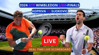 Novak Djokovic Vs Vit Kopriva LIVE Score UPDATE Today Tennis Match 2024 ATP Wimbledon 164Finals [upl. by Bowler712]