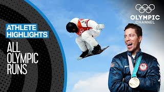 ALL Shaun White 🇺🇸 Olympic Snowboard runs  Athlete Highlights [upl. by Nugent]