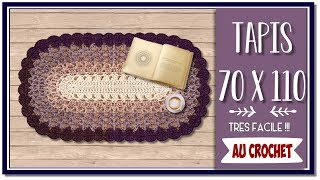 Comment faire un tapis ou un grand napperon au crochet tuto debutante [upl. by Etnoek358]