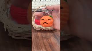 crochet fruit keychains crochet keychain smallbusiness cute shorts foryou viralvideo diy [upl. by Nahtannoj]