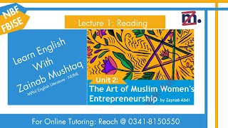 Lecture 1 Reading of Art of Muslim Women Entrepreneurship [upl. by Dre306]