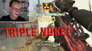 TRIPLE SNIPER NUKE ON NUKETOWN MW2 IW4X PC [upl. by Elleret512]