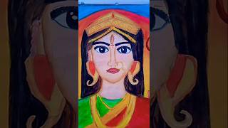 Durga ji painting supertigdi shorts drawing painting durgamaa diy beautiful navratri song [upl. by Anwad959]