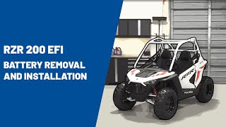 2021 RZR 200 EFI  Battery Removal and Installation  Polaris RZR® [upl. by Hanoy]