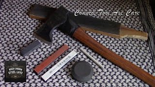 Cleaning Sharpening Honing and Treating My Council Tool Woodcraft Pack Axe  HighCarbonSteel Love [upl. by Levitan88]