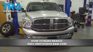 How to Bleed Brakes 20032009 Dodge Ram 2500 [upl. by Hebrew953]