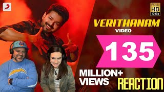 Bigil  Verithanam Video Song REACTION  Thalapathy Vijay  AR Rahman  Atlee [upl. by Altis]